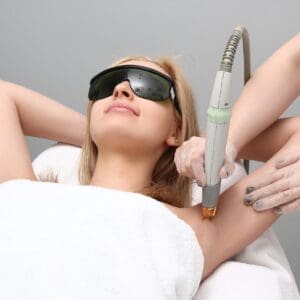 Laser hair removal epilation.
